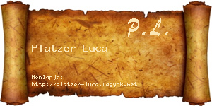 Platzer Luca névjegykártya